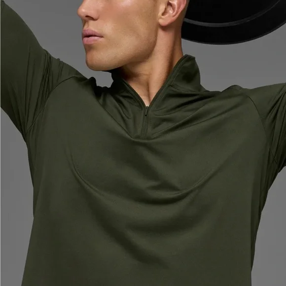 ALO Yoga Olive Long Sleeve Tee - Picture 5 of 10